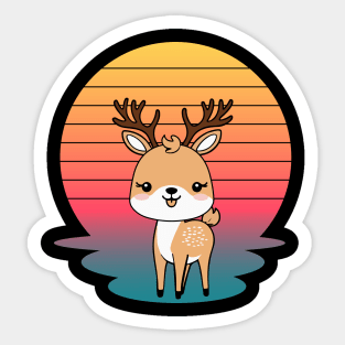 Aesthetic and adorable Fawn deer cute Sticker